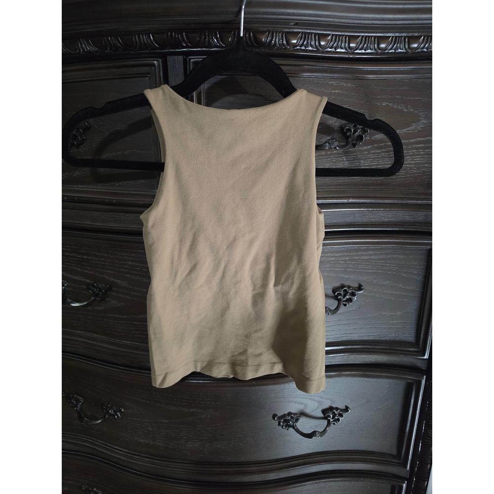 Intimately Free People Tan Seamless Crop Tank Top XS/S Sleeveless Ribbed Base